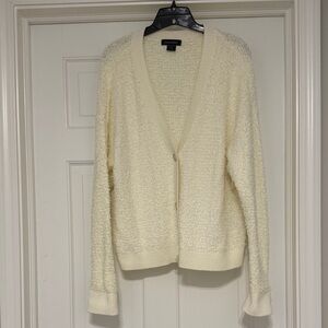 Club Monaco XL Women's Cream Cardigan Sweater